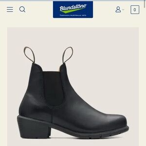 Black Leather Blunstone Ankle Boots